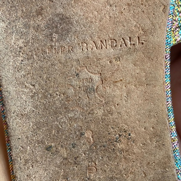 Loeffler Randall Glitter Flat Sandal Slides - Picture 12 of 13